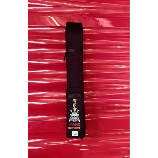 Yudansha Silk Black Belt Size 240cm